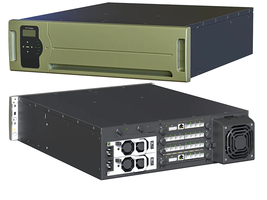 Custom 2U rack mount NAS with 24 NVMe drives & data of 2+ petabytes, and SFP+ controller, and redundant hot-swap power & fans